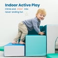 thumbnail image 4 of ECR4Kids SoftZone Tunnel Maze Corner Climber, Beginner Playset, Contemporary, 7-Piece, 4 of 9
