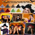 thumbnail image 5 of Sombrero de bruja para mujer, para Halloween, sombrero de lana, ala ancha, gorro de punto, para fiestas y uso diario, 5 of 5