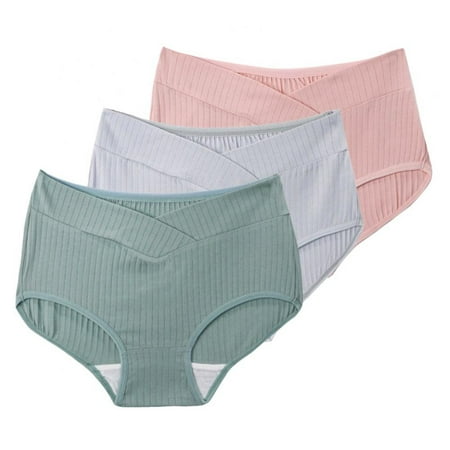 

Xmarks Stretchy Maternity Panties Women Under The Bump Cotton Low Rise Pregnancy Underwear Briefs Postpartum Multi-Pack M-2XL