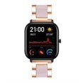 thumbnail image 2 of Compatible For Pebble Time Round/Pebble 2 Smart Watch Replacement Strap Stylish Stainless Steel + Resin Wrist Band MultiColor, 2 of 5