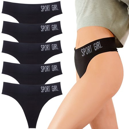 

VICHERIA High Waisted Thongs for Women Breathable Underwear Soft Stretchy Nylon Spandex No Side Seam Panties