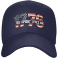 thumbnail image 2 of 1776 The Spirit Lives On Hats Patriotic Baseball Cap, 2 of 7