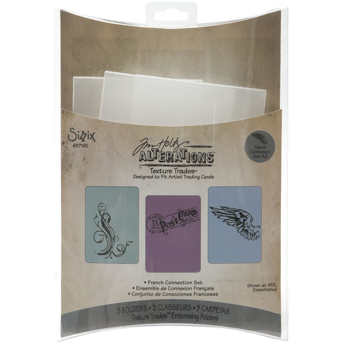 Sizzix Texture Fades A2 Embossing Folders-On The Go By Tim