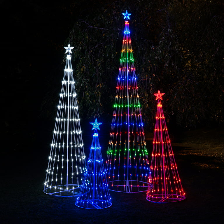 Smart Christmas Cone Tree LED Light, 6Ft 265 LED Music Sync with