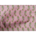 thumbnail image 4 of oneOone Cotton Cambric Blush Pink Fabric Leaves & Paisley Block Sewing Material Print Fabric By The Yard 56 Inch Wide, 4 of 4