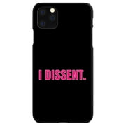 DistinctInk Case for iPhone 14 (6.1" Screen) - Custom Ultra Slim Thin Hard Black Plastic Cover - I Dissent. - Ruth Bader Ginsburg - RIP RBG