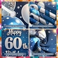 thumbnail image 4 of Blue Silver Theme Happy 60th Banner Sparkling Design 60th Birthday Display Snowflake Decor Balloon Accents 60th Backdrop for 60th Birthday Party Milestone Celebration Photo Shoot, 4 of 9