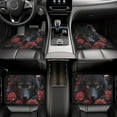 thumbnail image 6 of Cauagu Rose Full Moon Black Wolf Pattern Car Floor Mat Set of 4,Car Carpet Mats Car Mats with Anti-Slip Backing & Driver Heel Pad Universal Fit for Cars/Trucks/SUV/Vans, 6 of 6