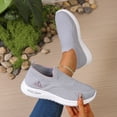 thumbnail image 3 of Women's Orthopedic Walking Shoes 2026 Arch Support Antiskid Slip on Running Shoes Breathable Mesh Knit Sneakers Gray Size 8, 3 of 6