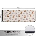 thumbnail image 5 of Kitchen Rugs Sets Of 2,Beige Highland Cow Flower Pattern Anti Fatigue Kitchen Mat Rugs Non Slip Washable,Decorative Kitchen Floor Mats for Kitchen,Sink,Laundry,17"x47"+17"x47", 5 of 5