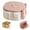 Pink, variant on 16cm Colander Fruit Container with Lid and Fork, Dual Layer Snack Storage for Berries Cherry, Portable Leakproof