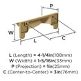 thumbnail image 5 of Amerock Inspirations 3 inch (76mm) Center-to-Center Champagne Bronze Cabinet Cup Pull, 10 Pack, 5 of 5