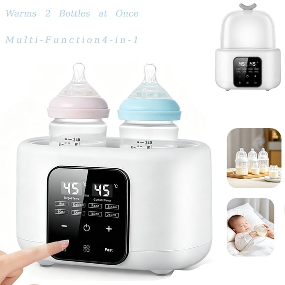 Baby Bottle Warmer, Fast Breastmilk Warmer with Precise Temperature Control Fit for Glass/PPSU/Silicone for Overnight Feeds