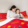 thumbnail image 5 of Homewish Football Helmet Bedding Comforter Set,Rugby Game Twin Comforter Sets,Red Yellow Bedding Set For Teens,Luxury Bedroom Decor Reversible,2pcs, 5 of 8