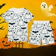 thumbnail image 2 of Gelikeya Boys Girls Colorable Halloween Pajamas Long/short Sleeved T Shirt and Pants 2 Piece Outfits Nightiewear Cute Pjs Homewear Sets, 2 of 3