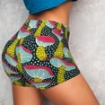 thumbnail image 3 of Picia Green Mushroom Printed Workout Shorts for Women Seamless Scrunch Butt Lifting High Waisted Yoga Gym Booty Running Moisture-wicking Short Pants-Small, 3 of 8