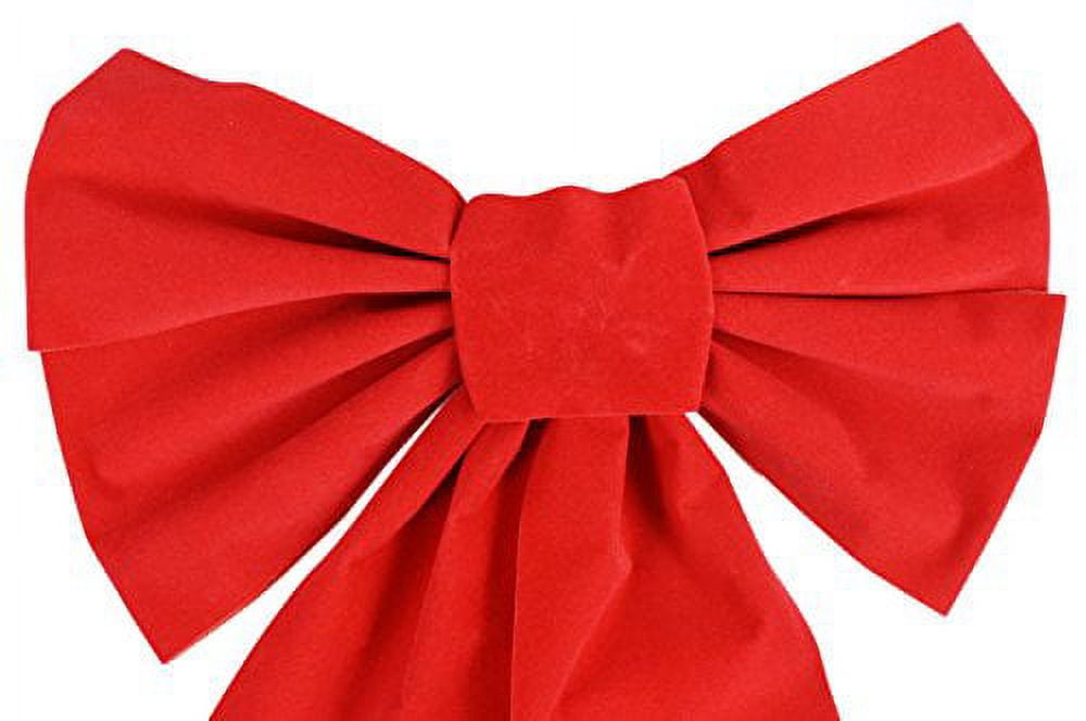 9" x 16" Decorative Red Velvet Christmas Bows (20 Pack)