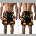 thumbnail image 3 of luoweisi Men's Beach Shorts Quick Dry Swim Trunks with Mesh Lining Halloween Black Cat M, 3 of 5