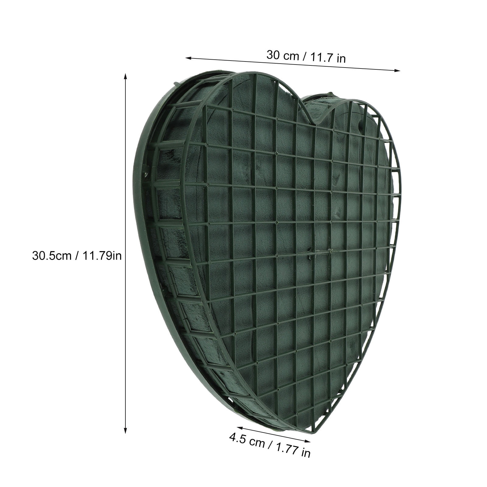 RENACLIPY Heart Shaped Floral Foam with Cup for Wedding Car Decorations, Green, and Easy to Use