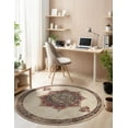 thumbnail image 4 of Unique Loom Utopia Collection Area Rug - Helios (8' Round Cream/Blue), 4 of 7