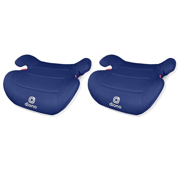 Diono Solana Lite Backless Booster Car Seat 2 Pack for Kids, Lightweight Travel Booster Seat, Machine Washable Covers, Fits Children 40-100 lbs, Blue Surge