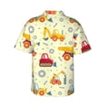 thumbnail image 4 of Xecao Heavy Equipment print Hawaiian shirt - a stylish short-sleeve button-down for men, perfect for casual beach and tropical outings., 4 of 9