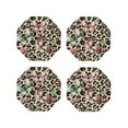 thumbnail image 2 of Balery 4 Pcs Leopard Dotsleather Coasters Set, Drink Table Cup Coasters For Living Room Kitchen Coffee Decor, 2 of 9
