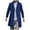 Blue, variant on Leesechin Mens Blazer Sale Winter Business Woolen Coat Fashion Double Breasted Lapel Mid Length Coat
