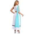 thumbnail image 3 of Hansber Women Ancient Greek Princess Roman Toga Dress One Shoulder Full Length Praise Dance Tunic Dress Light Blue 3XL, 3 of 7