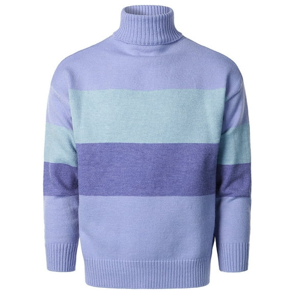 ZKCCNUK New Casual Daily Pullover Color High Neck Men's Knitted Sweater Bottoming Shirt