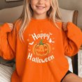 thumbnail image 4 of YUANxueke Boys & Girls Fleece Sweatshirt, Long Sleeve Cute Pumpkin Print Oversized Shirt, Casual Crewneck Loose Fit Pullover, 4 of 4