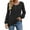 Black, variant on Besolor Women's Solid Color Knitted Tops Crewneck Button Long Sleeve Shirts Casual Pullover Sweaters Blouse