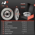 thumbnail image 3 of A-Premium Front and Rear Vented Disc Brake Rotors + Ceramic Pads Kit Compatible with Select Ford Models - Mustang 2015-2020, 12-PC Set, 3 of 9