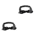 thumbnail image 4 of Minnieouse Diadema elástica elástica antideslizante Casual Yoga Bowknot Hairband Home Sports Sweatband Headwear Moda femenina Negro Negro 2piezas Minnieouse CBP265478, 4 of 6