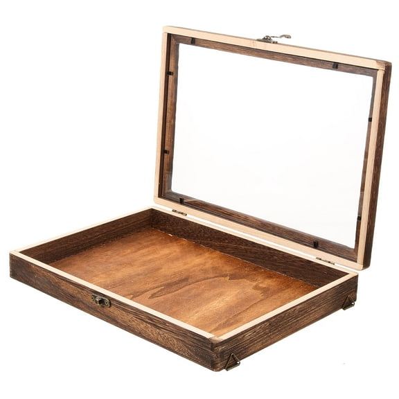 KAKOWELY Insect Display Case Acrylic Wood Collectibles Storage 1Pack 12.1X8.7X1.7in