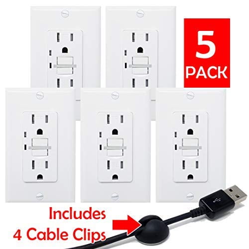 GFCI Outlet Night Light 15A UL Listed Tamper Resistant Lighted Duplex