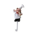 thumbnail image 3 of Resin 3D Italy Chef Adhesive Decorative Hooks Wall Mount CartoonTowel Storage Hook for Home Kitchen Restaurant-#5, 3 of 3
