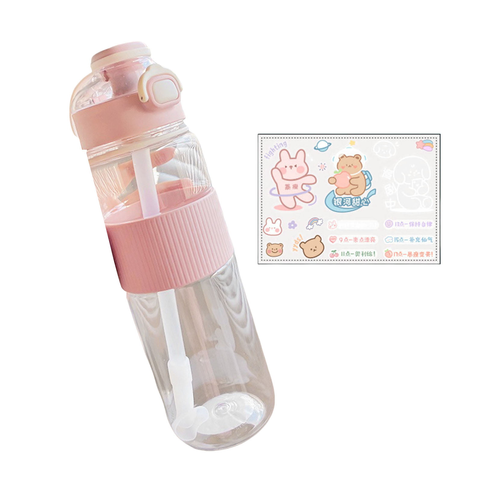 1100ml Large Capacity Cup Gradient Double Drinking Cup With Strap Kawaii  Bear Water Bottle Plastic Drinking Outdoor Bottle - Water Bottles -  AliExpress