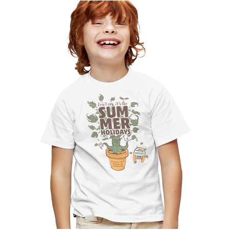 Harry Potter Floral Crest Kids T Shirt for Youth Boys and Girls, White, Large