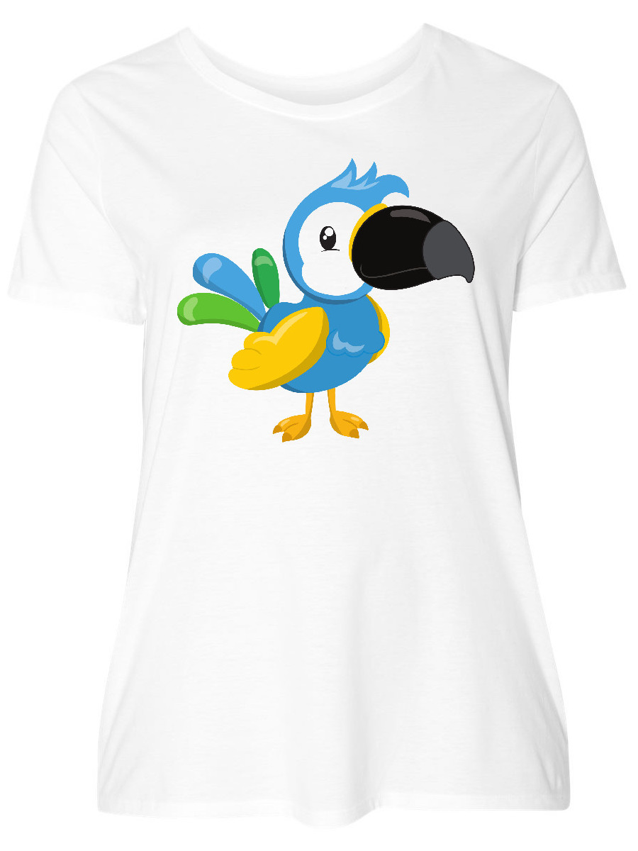 INKtastic - Tropical Parrot, Colorful Parrot, Tropical Bird Women's Plus Size T-Shirt - Walmart ...