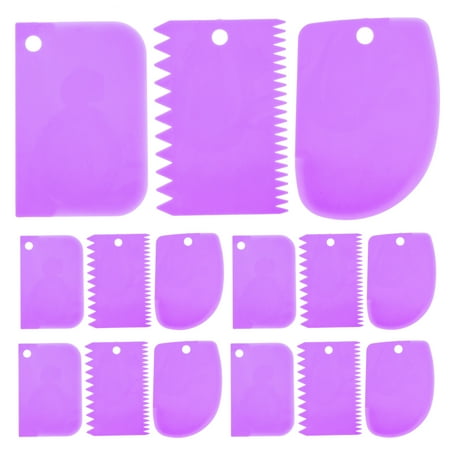 

PATKAW 15Pcs Plastic Cream Scrapers Cake Scraper Smoother Dough Scraper Tools Baking Tools