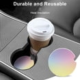 thumbnail image 5 of Car Coasters 6 Pack Stone Cup Holder Rainbow Color Absorbent Drink Car Coaster Ceramic Set Small Cup Coasters, 5 of 6