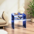 thumbnail image 5 of Clear Acrylic End Table 2-Tier Bedside Nightstand for Living Room Bedroom (1, Dark Blue), 5 of 8