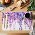 thumbnail image 2 of Placemat Set of 4 Pink Purple Lavender Placemats for Dining Table Spring Pastoral Washable Table Mats for Kitchen and Party Decor Indoor & Outdoor Use, 2 of 8