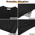 thumbnail image 6 of MOSHU V Neck Dresses for Women Side Split Short Sleeve Dresses Casual Summer Dress with Pockets, 6 of 10