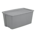 thumbnail image 2 of (2 pack) Sterilite Extra Large Storage Bin, 50 Gallon Durable Plastic Storage Tote with Snap-On Lid, Gray, 2 of 12