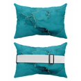 thumbnail image 2 of Pack of 4 Outdoor Lumbar Pillow Covers 12x20 Inch, Teal Marble Waterproof Throw Pillow Covers Set, Turquoise Marble Crack Abstract Modern Art Decorative Cushion Cases for Patio Porch Car, 2 of 7