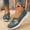 Army Green, variant on Women's Slip On Floral Embroidery Fly Knit Walking Sneakers, Breathable Hollow Mesh Soft Cushioned Casual Daily Footwear(Brown,6.5)