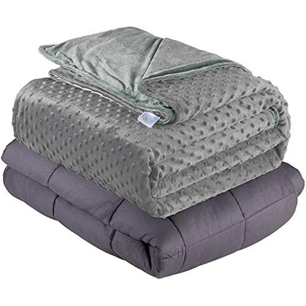 Quility Kids & Adults Weighted Blanket, 60"x80", 25 lbs, Grey - Walmart