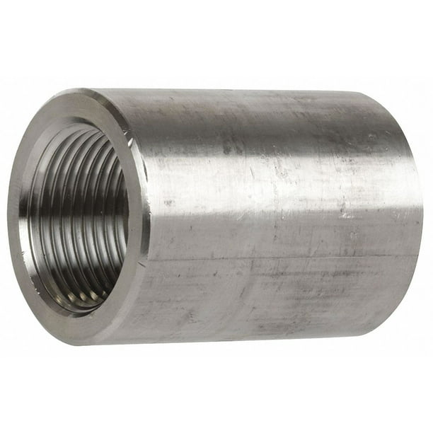 316 Stainless Steel Coupling, FNPT, 1/2" Pipe Size - Pipe Fitting